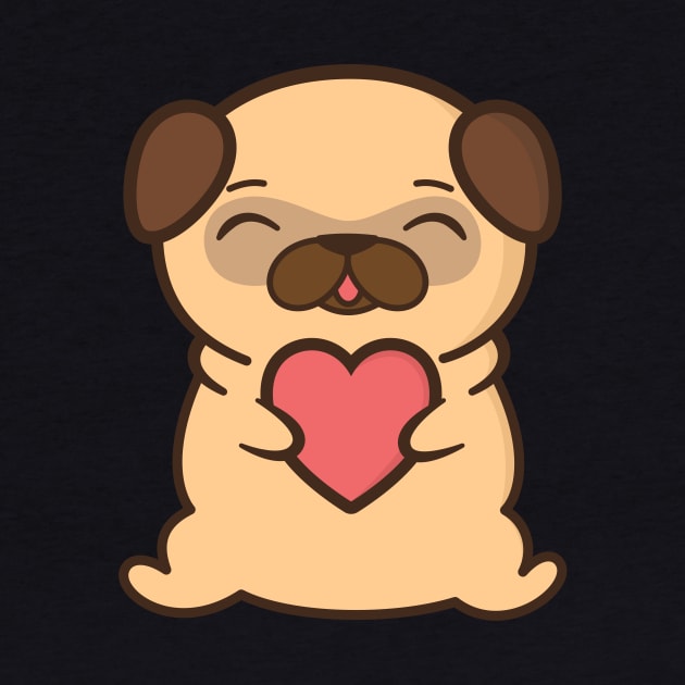 Cute and Kawaii Adorable Pug by happinessinatee